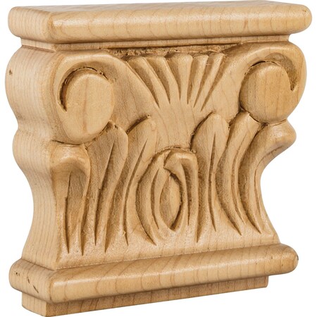 Hardware Resources 3-7/8" Wx1"Dx3-1/2"H Maple Acanthus Capital CAP1MP